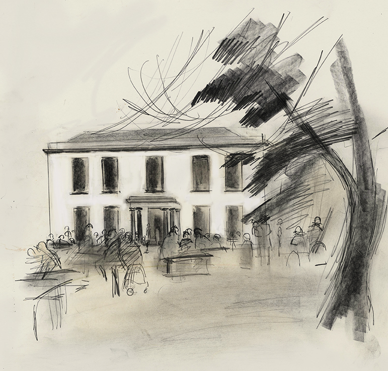 771x736 Drawing And Illusion Manor House Wildlife Park - Manor Drawing