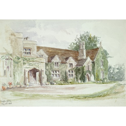 434x434 Topographical Drawing Of The Manor House, Steeple Ashton - Manor Drawing