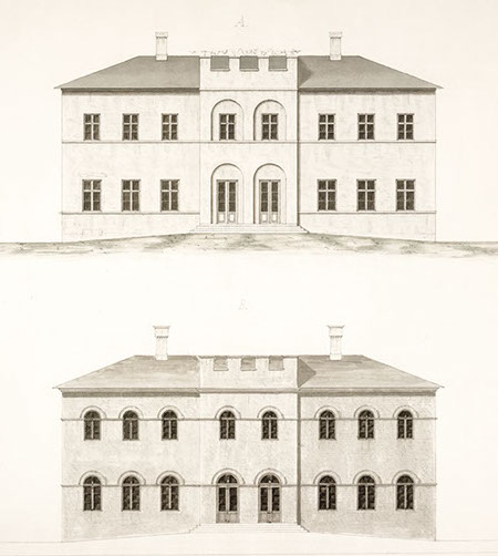 450x502 Rosendal - Manor House Drawing