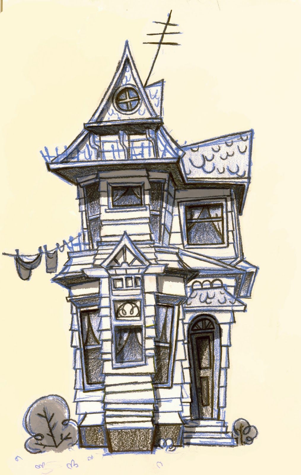 1015x1600 Creepy Mansion Drawing Haunted House Drawing Used To Drawing - Mansion Drawing