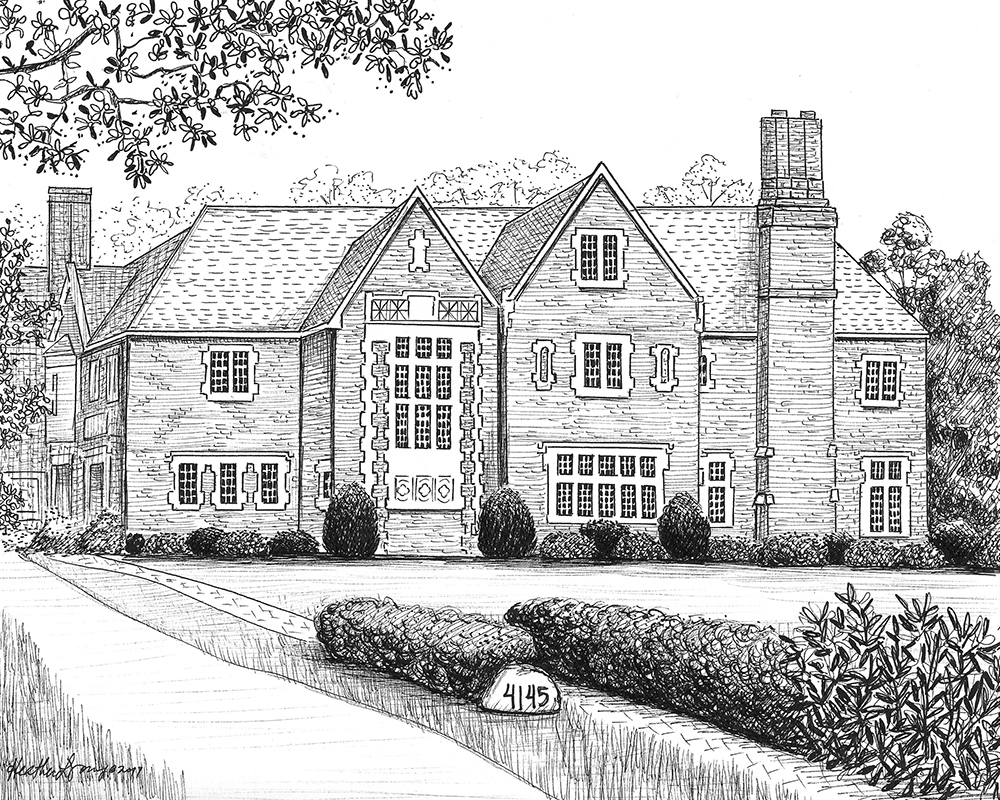 Mansion Drawing at PaintingValley.com | Explore collection of Mansion