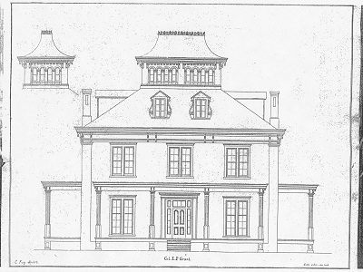 400x300 original fay drawing of the grant mansion - Mansion Drawing