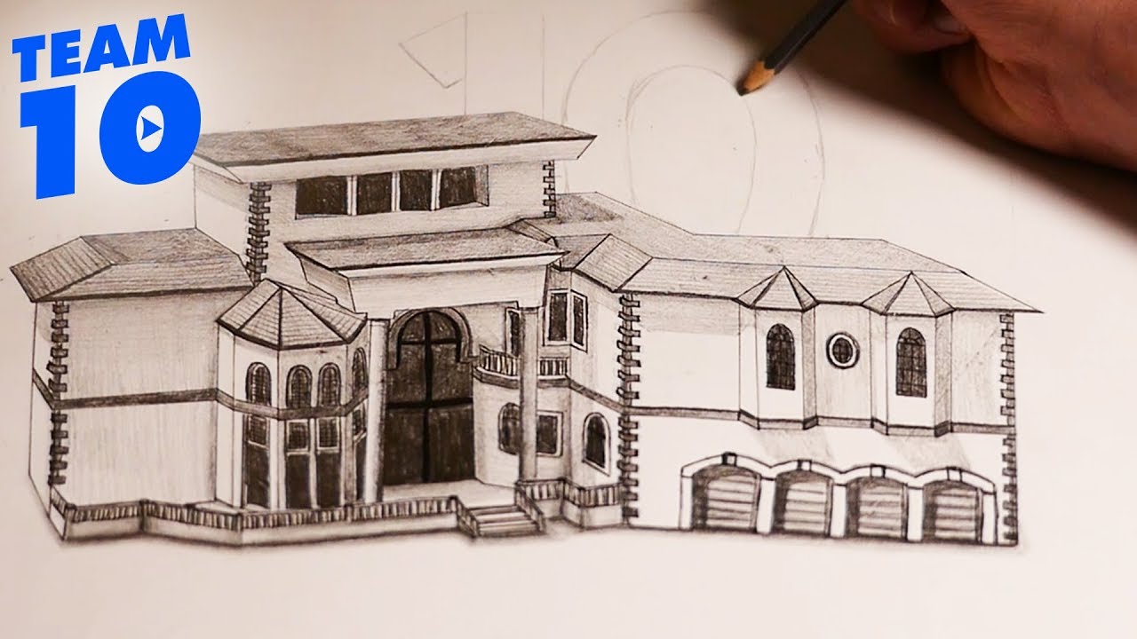 1280x720 team house d drawing multi million dollar mansion jake paul - Mansion Drawing