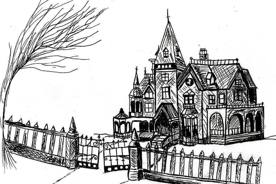 900x600 Wayward Mansion Drawing - Mansion Drawing
