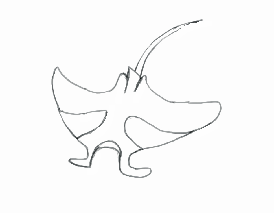 947x737 how to draw a manta ray - Manta Ray Drawing