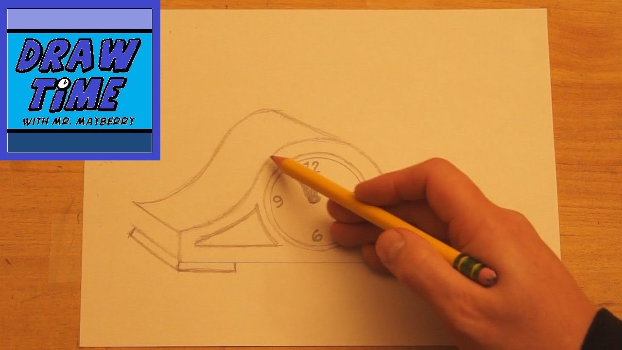 1280x720 How To Draw A Mantle Clock - Mantle Drawing