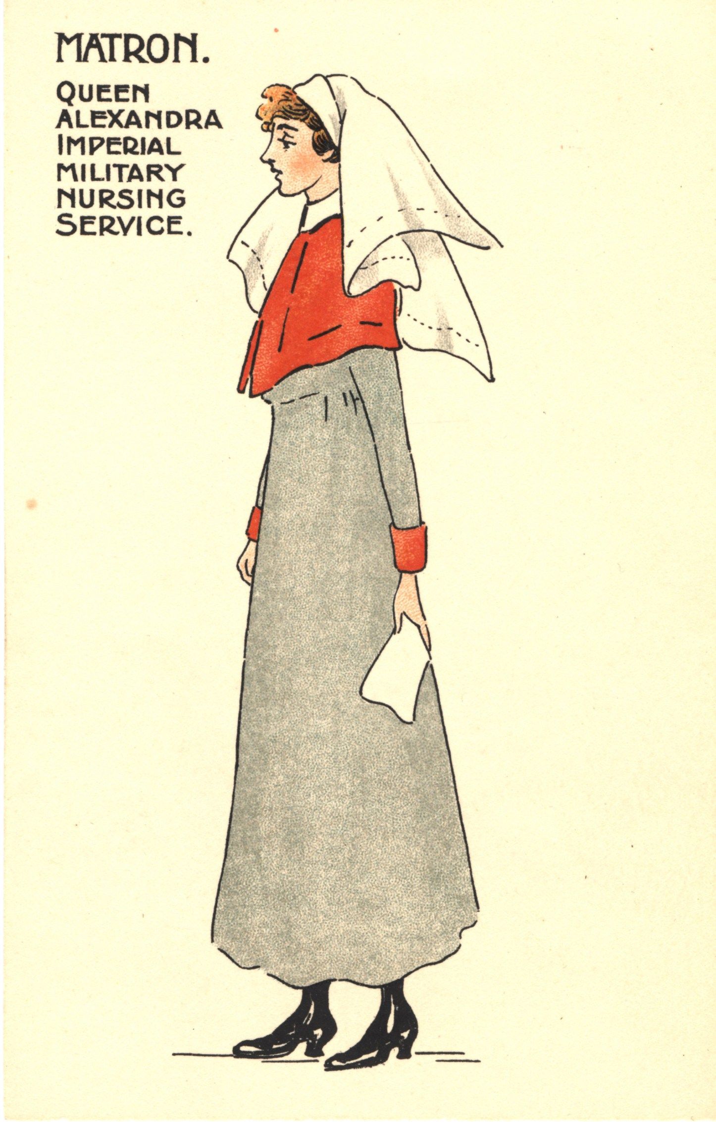 1446x2265 Drawing Of A Woman Wearing A Nurses' Mantle And Headcovering - Mantle Drawing