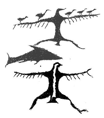 338x384 new zealand maori caverock art new zealand travel blog - Maori Drawings