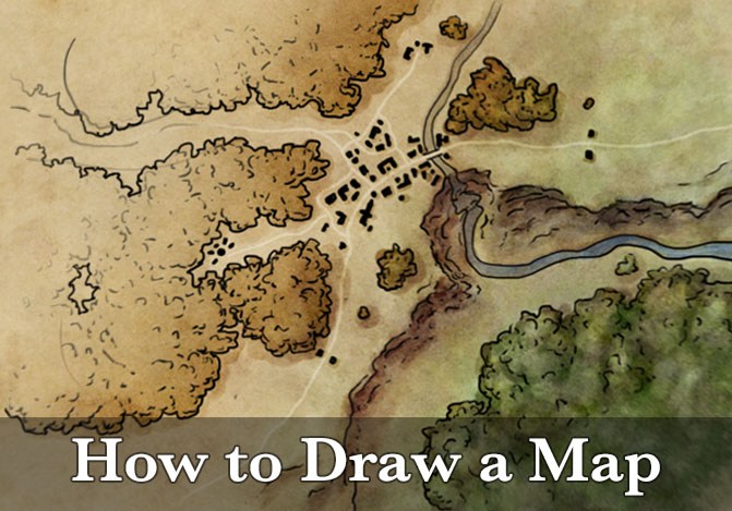 671x469 How To Draw A Map - Map Drawing