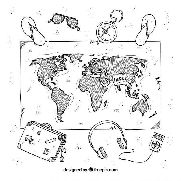 626x626 Map Sketch Vectors, Photos And Free Download - Map Drawing