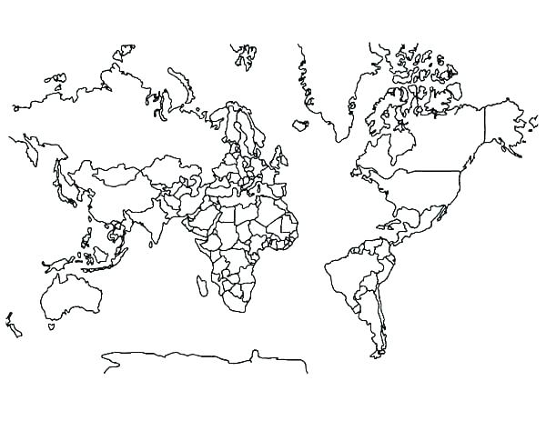 600x463 World Map Drawing For Kids At Free For Personal World Map Coloring - Map Drawing For Kids