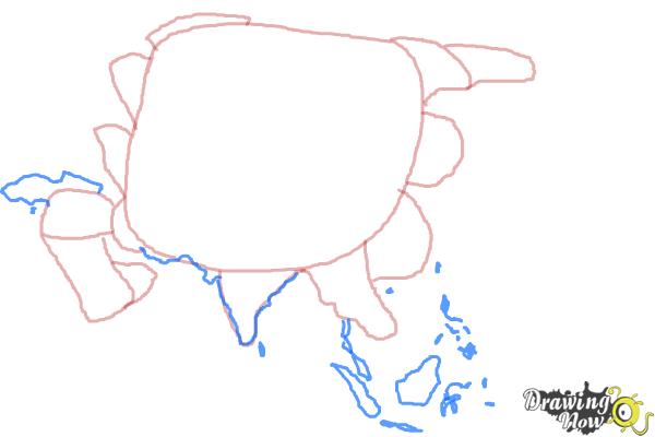 600x400 How To Draw Asia - Map Of Asia Drawing