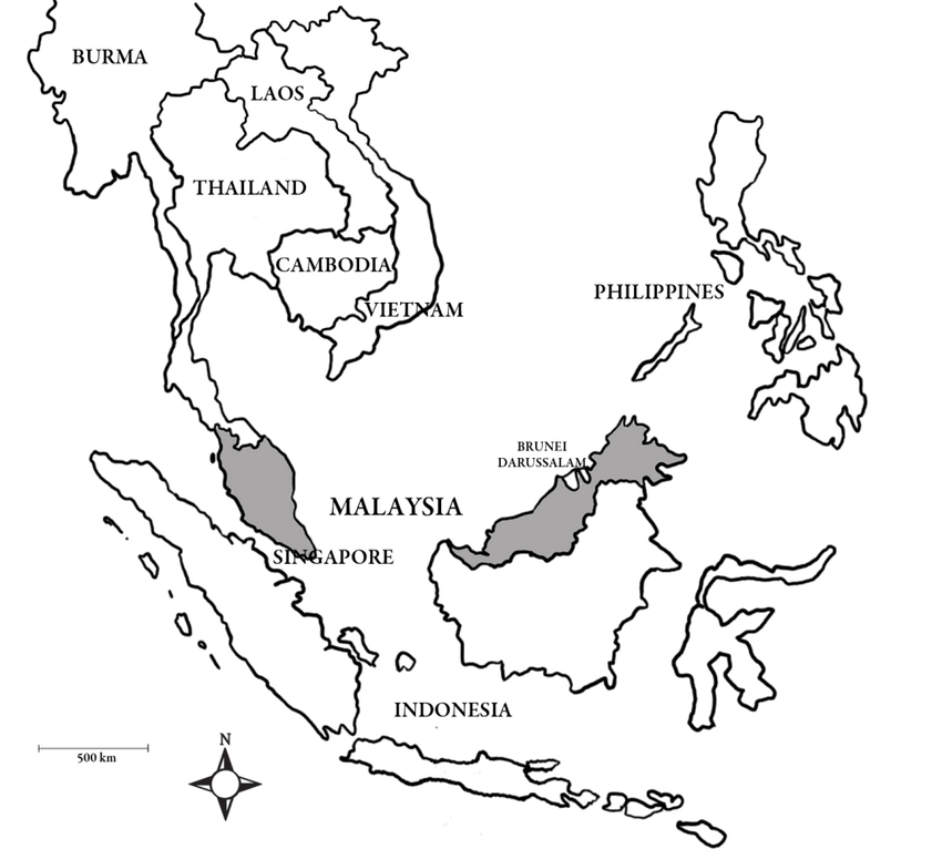 Southeast Asia Map Drawing