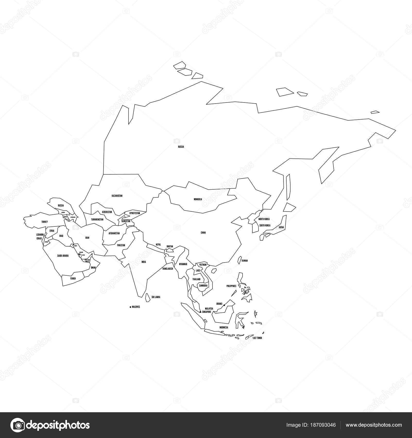 Asia Map Draw