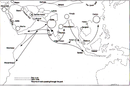 454x300 On A Map Of Asia, Find And Draw The Sea And Land Links - Map Of Asia Drawing
