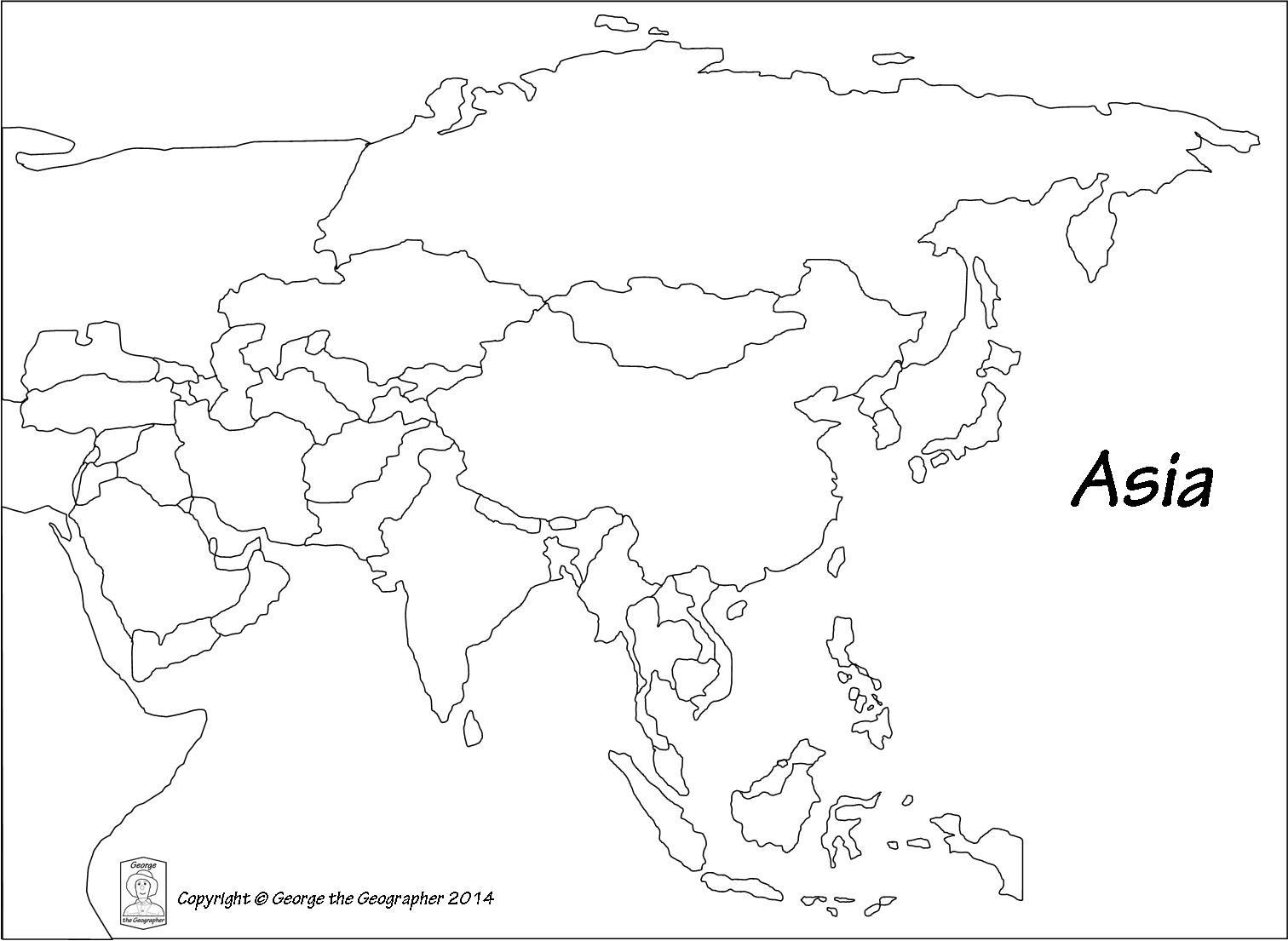 Draw A Map Of Asia