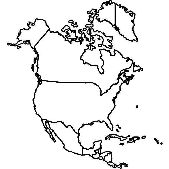 660x660 North America Map Drawing For Blank Of Us And Canada - Map Of Us Drawing