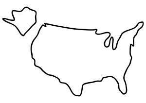 300x212 United States Lines Drawings Fine Art America - Map Of Us Drawing
