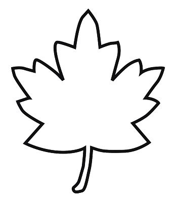 348x400 Maple Leaf Drawing Template - Maple Leaf Drawing Template