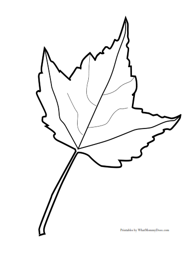 404x524 Free Printable Maple Leaf Patterns - Maple Leaf Drawing Template