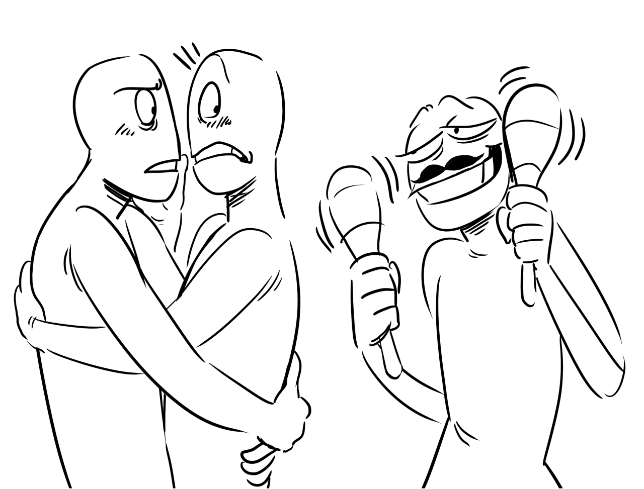 1280x973 draw the squad third wheel edition ltlt i'd be the one - Maracas Drawing