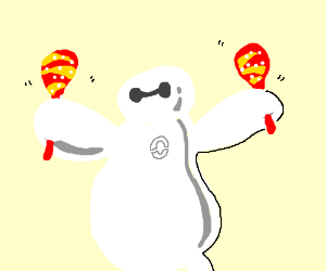 300x250 baymax with maracas drawing - Maracas Drawing