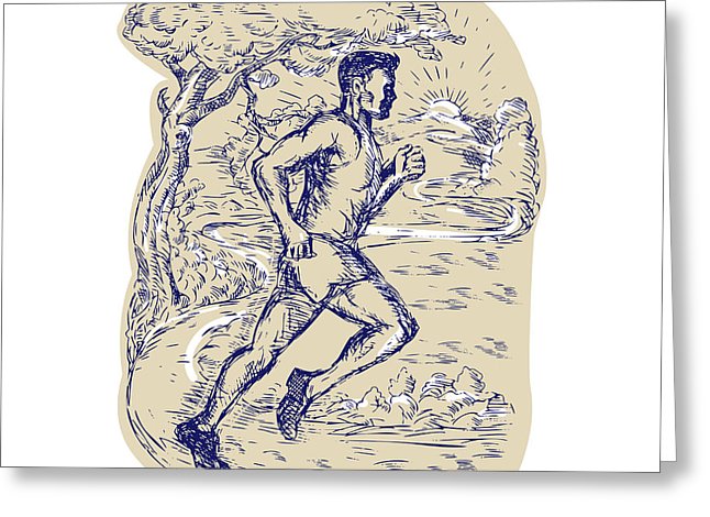 646x470 marathon runner running drawing digital art - Marathon Drawing