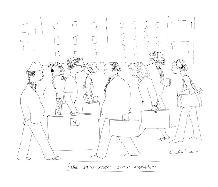 900x770 the new york city marathon - Marathon Drawing