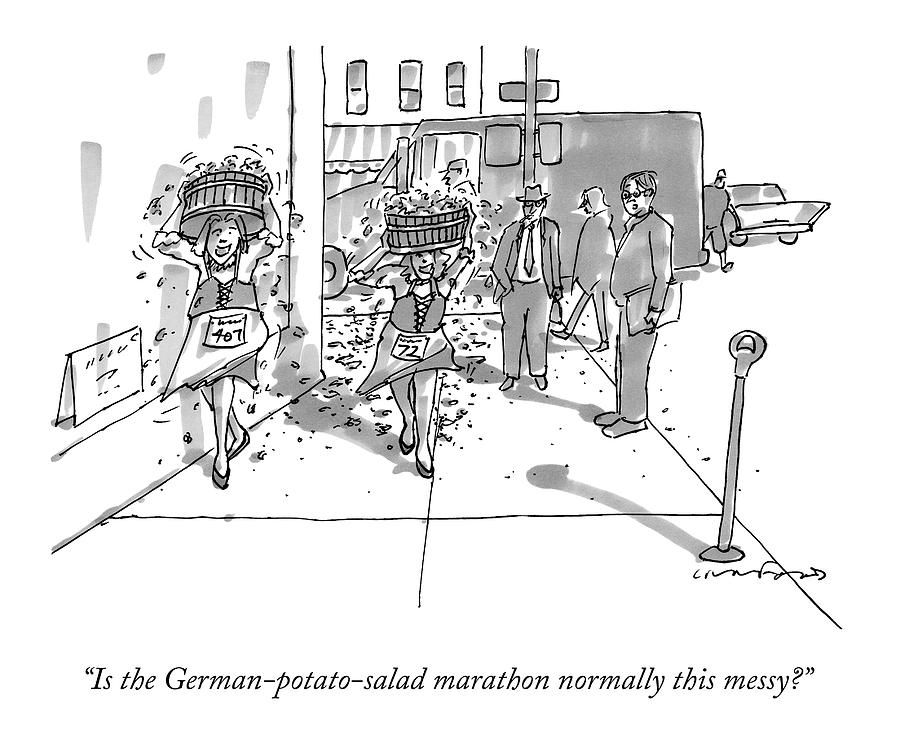 900x752 two women carrying buckets of potatoes drawing - Marathon Drawing