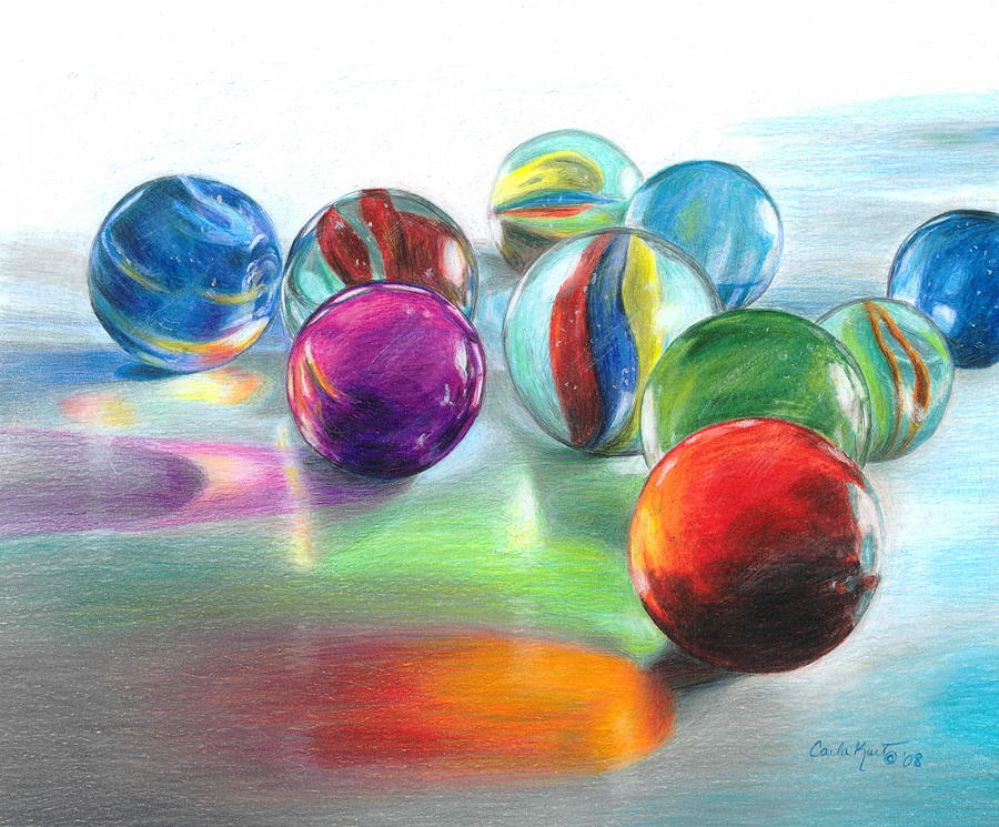 900x745 red marble reflections drawing - Marble Drawing