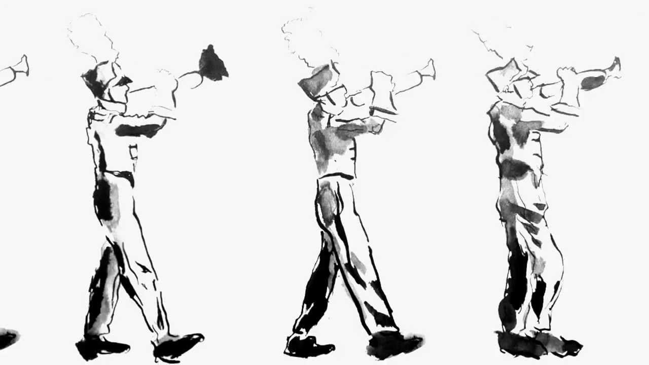 1280x720 marching band animation - Marching Band Drawing