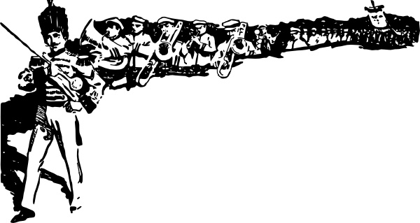 600x319 marching band clip art free vector in open office drawing - Marching Band Drawing