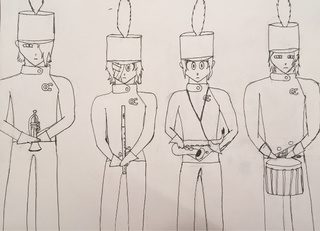 320x231 my ocs as a marching band au for day of inktober! from left - Marching Band Drawing
