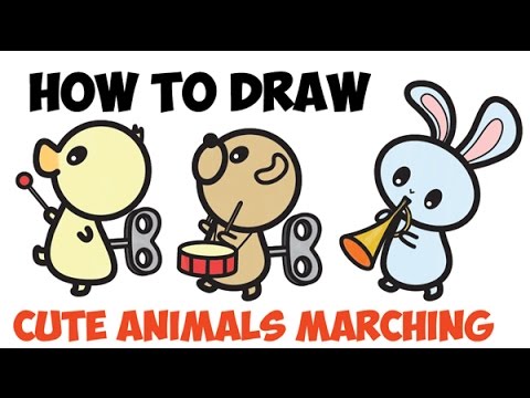480x360 how to draw cute kawaii animals characters marching band easy - Marching Band Drawing