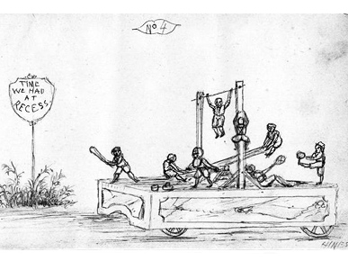 387x290 mardi gras float drawing encyclopedia of alabama - Mardi Gras Drawing