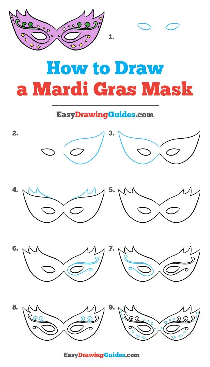 736x1284 How To Draw A Mardi Gras Mask - Mardi Gras Mask Drawing