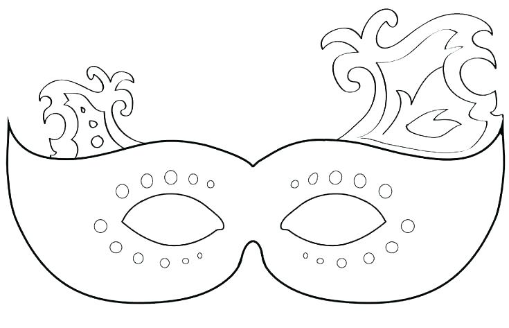 735x473 Masks Coloring Pages Printable Mask Elegant Image For Kids Mardi - Mardi Gras Mask Drawing