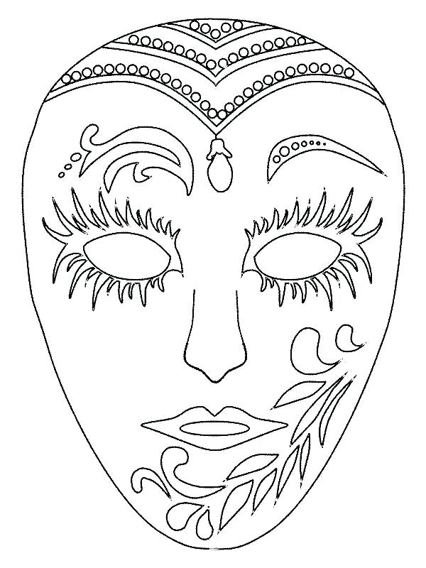 600x800 Beads Coloring Pages Mardi Gras Mask Free Betterfor - Mardi Gras Mask Drawing