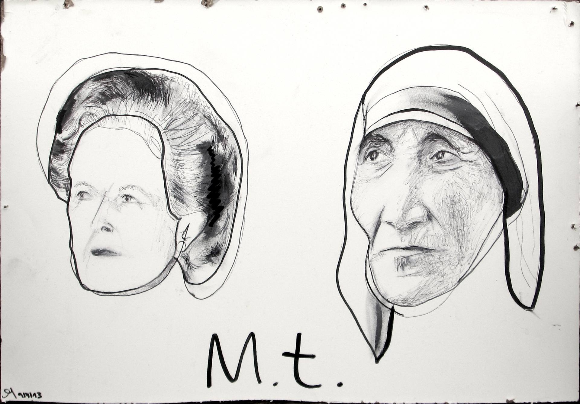 1920x1337 m t drawing - Margaret Thatcher Drawing