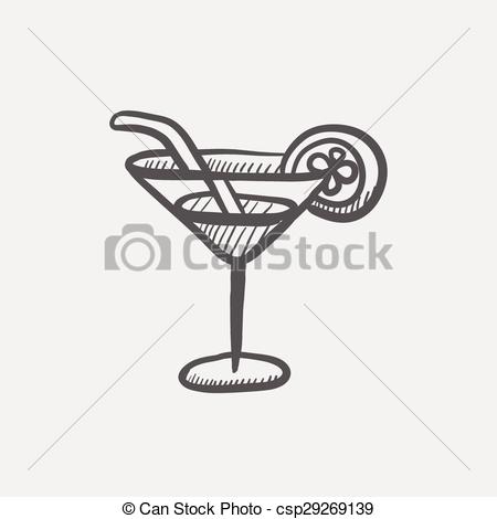 450x470 margarita drink sketch icon for web and mobile hand drawn vector - Margarita Drawing