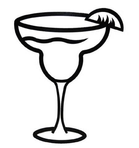 450x480 margarita glass - Margarita Glass Drawing