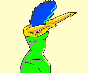 300x250 Marge Simpson Dabbing Drawing - Marge Simpson Drawing