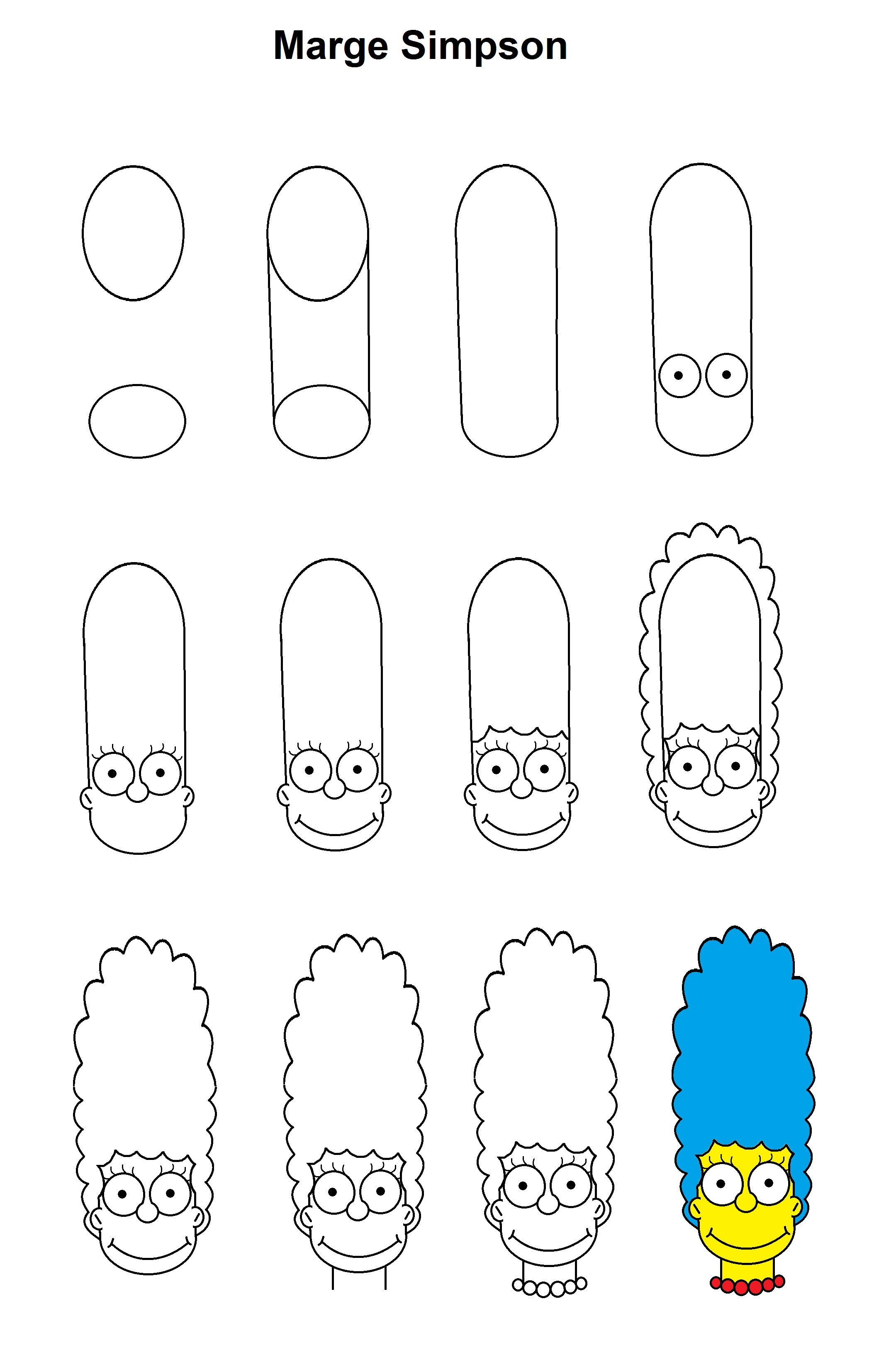2160x3288 Marge Simpson Step - Marge Simpson Drawing