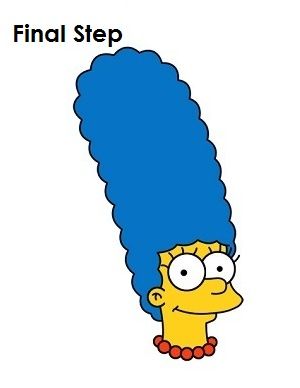 300x388 Marge Simpson Face - Marge Simpson Drawing