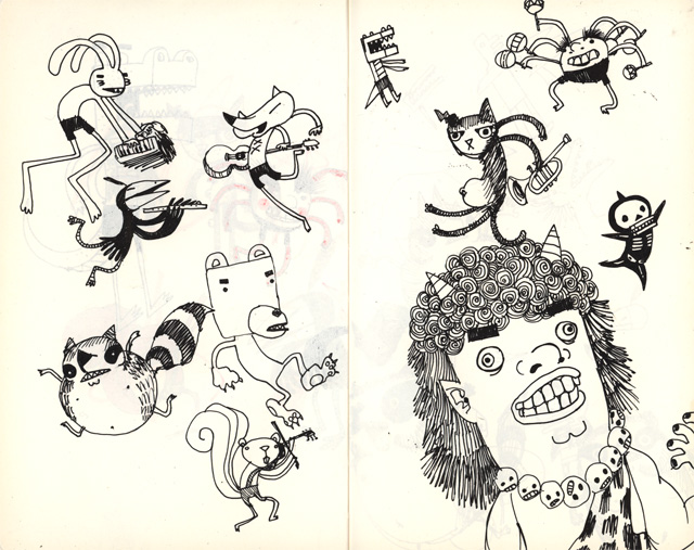 640x507 shawn cheng - Mariachi Band Drawing