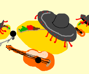 300x250 taco mariachi band!!!! drawing - Mariachi Band Drawing