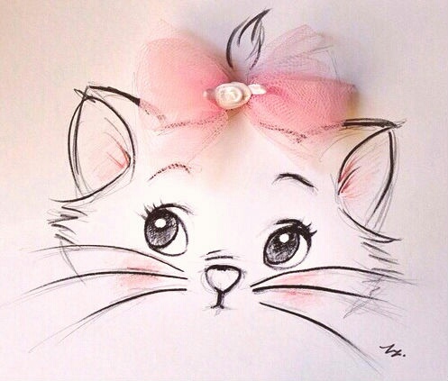 497x423 Marie - Marie Aristocats Drawing