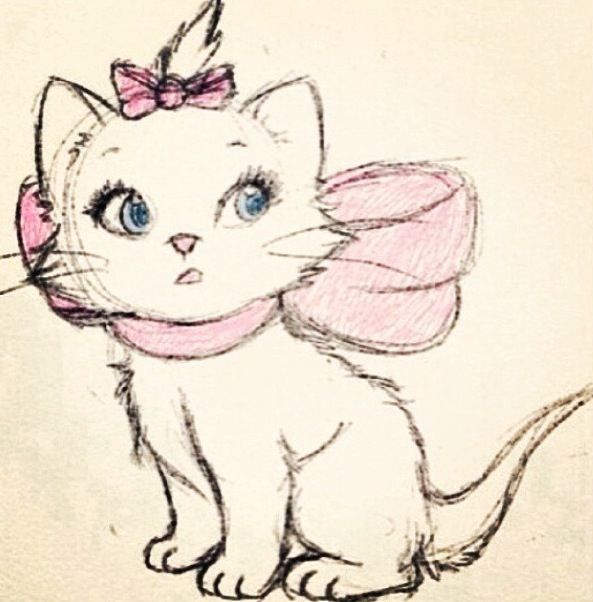 593x602 marie teaches roommates that ladies and gentlemen don't start - Marie Aristocats Drawing