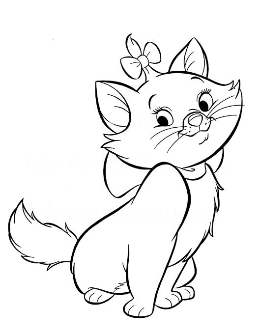 529x680 Aristocats Coloring Pages Disney Coloring Pages Disney - Marie Aristocats Drawing