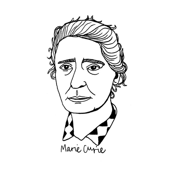 720x720 Inktober Inspiring Women Katrina Sophia Marie Curie - Marie Curie Drawing